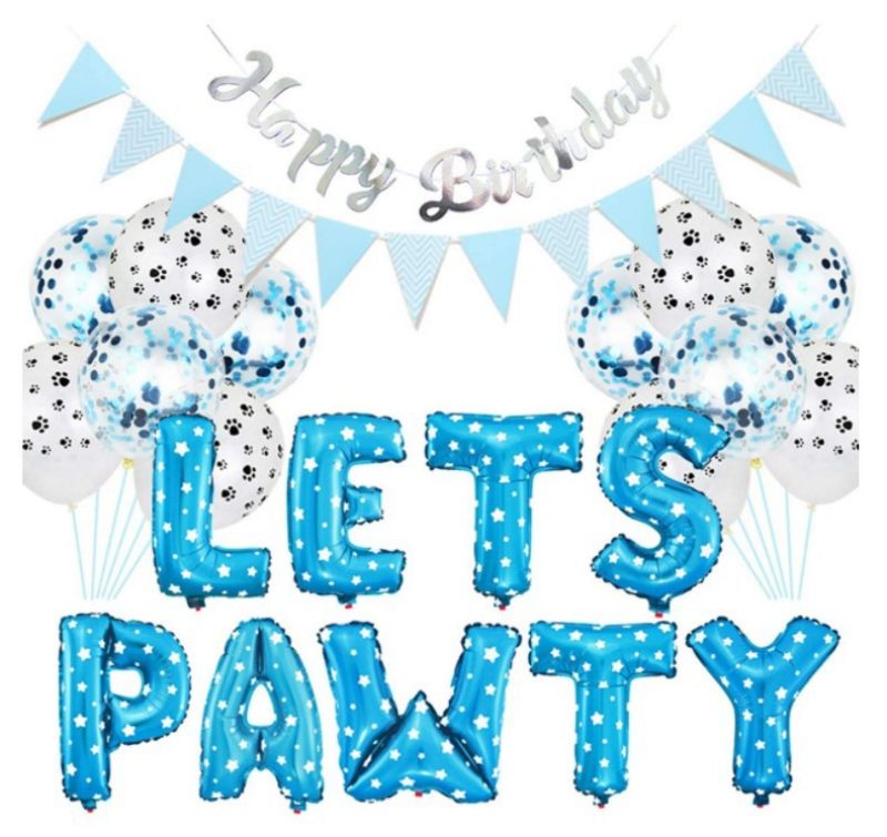 Aja Birthday Akori Pet Party ọṣọ Kit