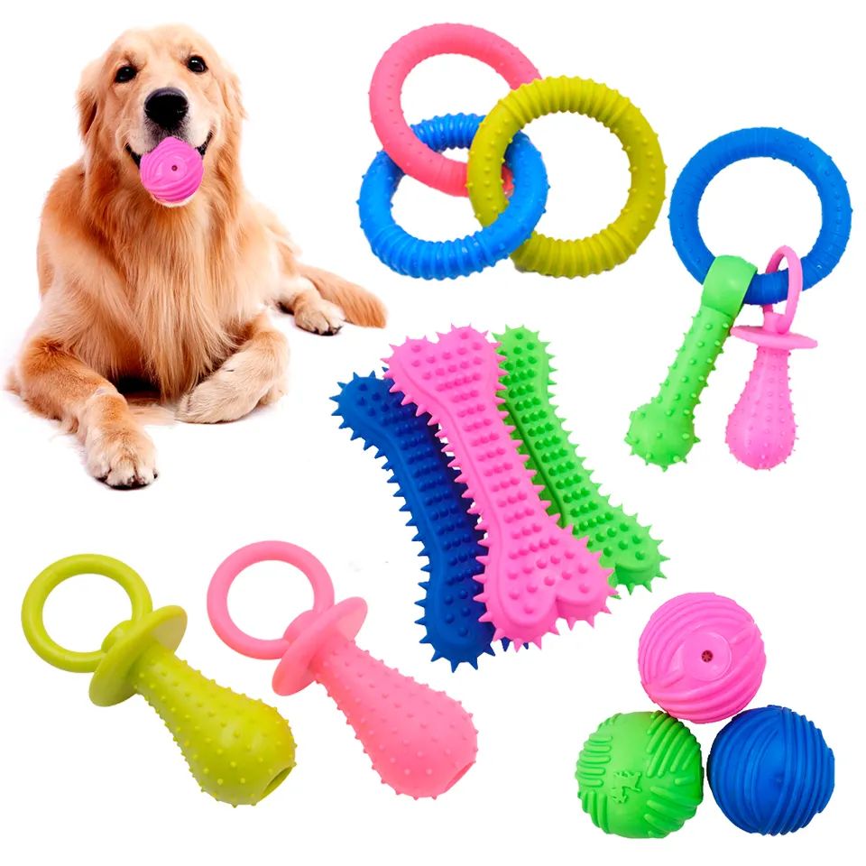 Asọ Tpr Eyin Cleaning Dog Chew Pet Toy